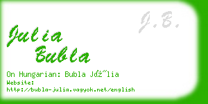 julia bubla business card